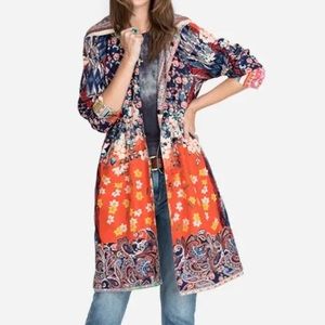 Johnny Was Callaway Lightweight Floral Windbreaker. Medium